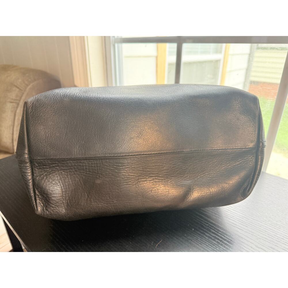 Madewell Black Leather Transport Tote Bag Crossbody Shoulder Purse - Picture 5 of 16